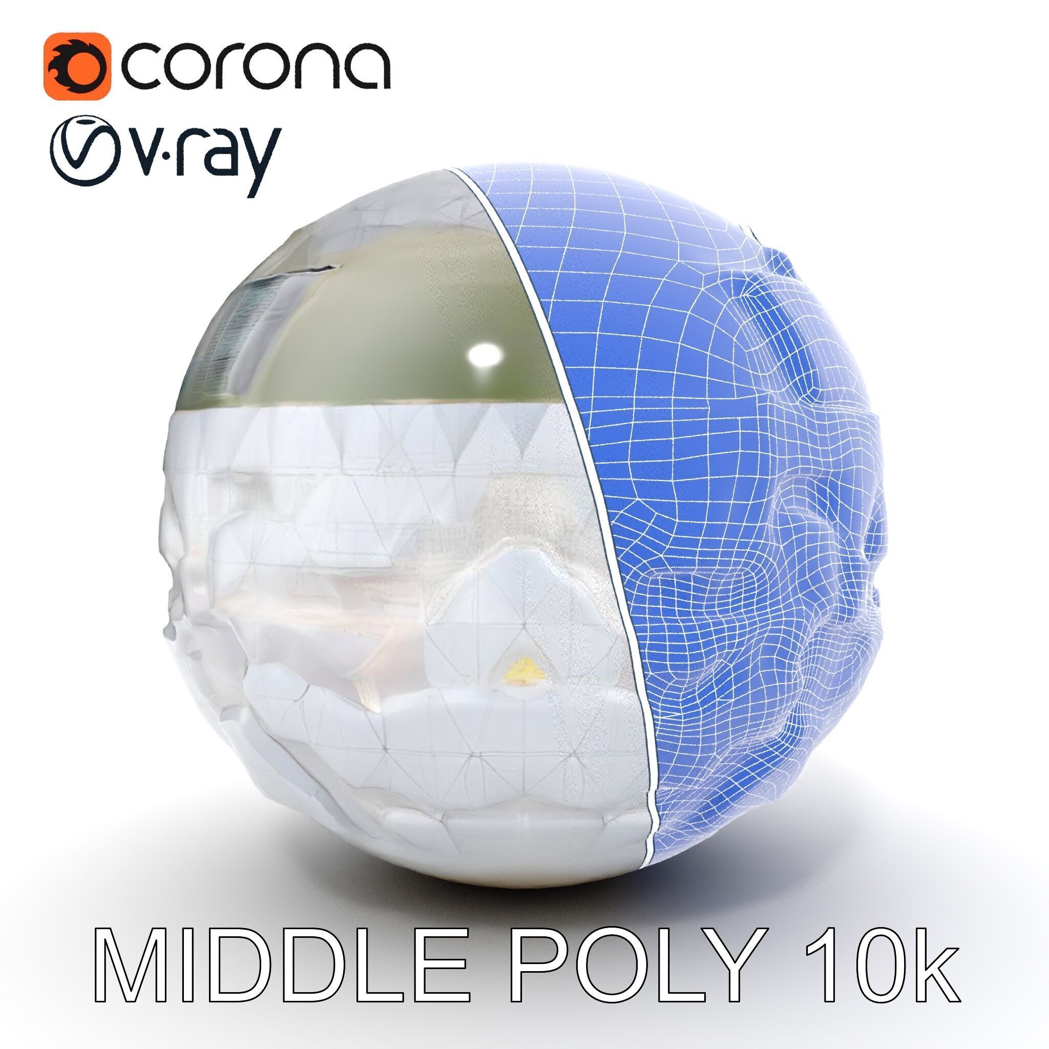Futuristic City in Sphere Model Pack Low-poly 3D model_9