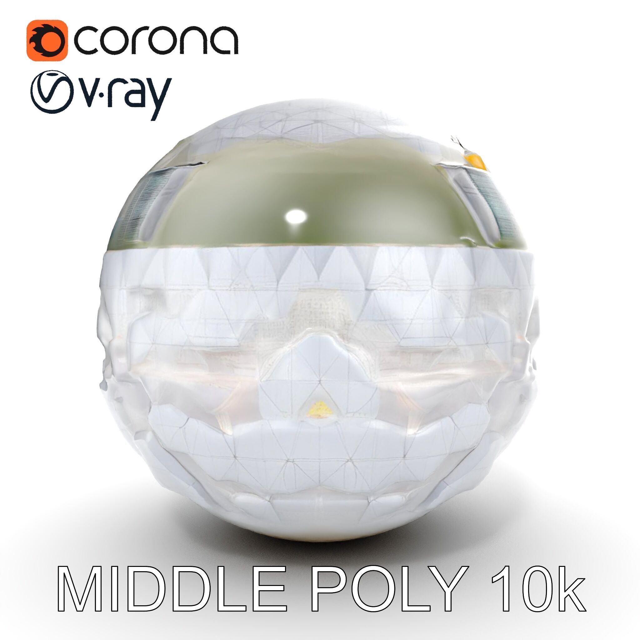 Futuristic City in Sphere Model Pack Low-poly 3D model_14