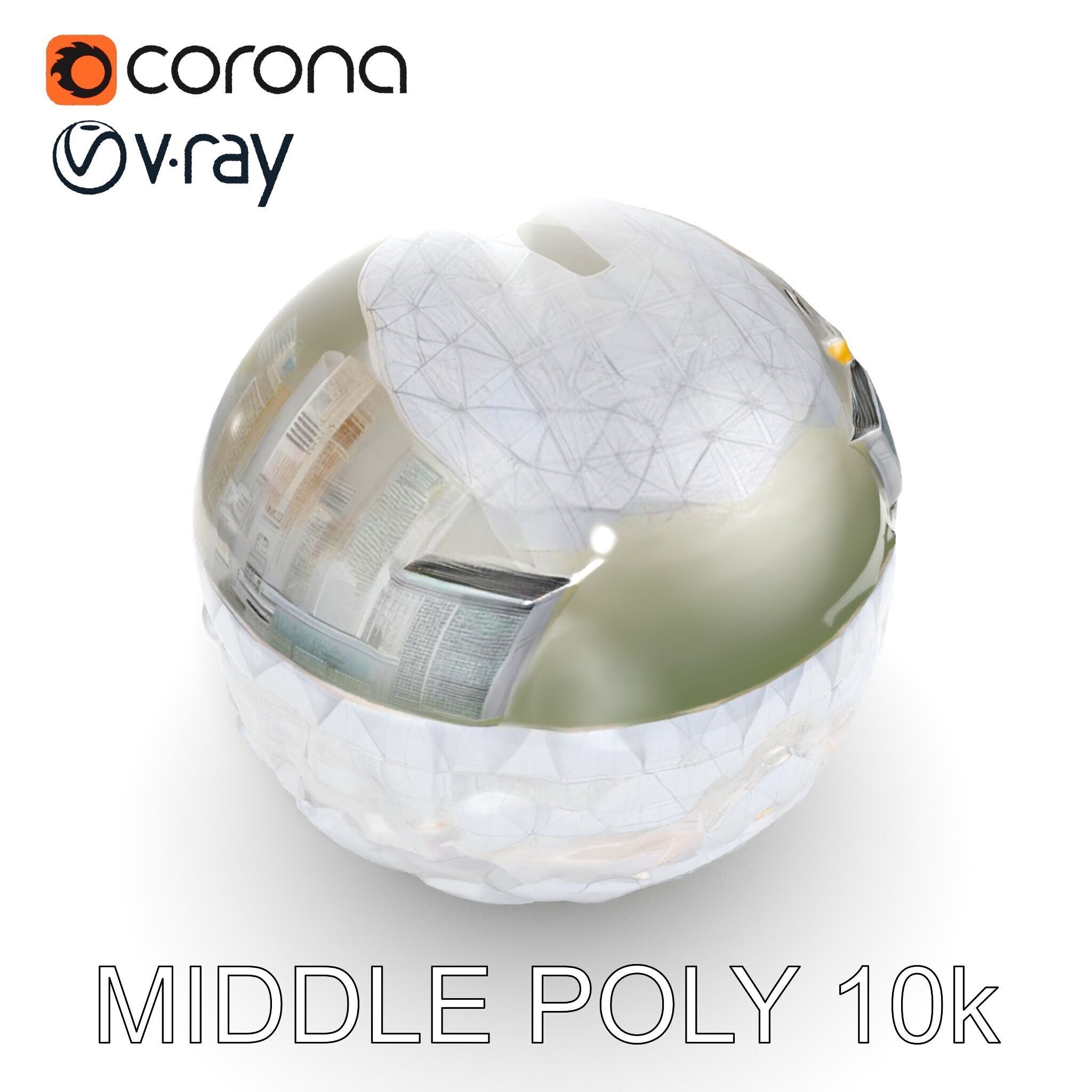 Futuristic City in Sphere Model Pack Low-poly 3D model_28
