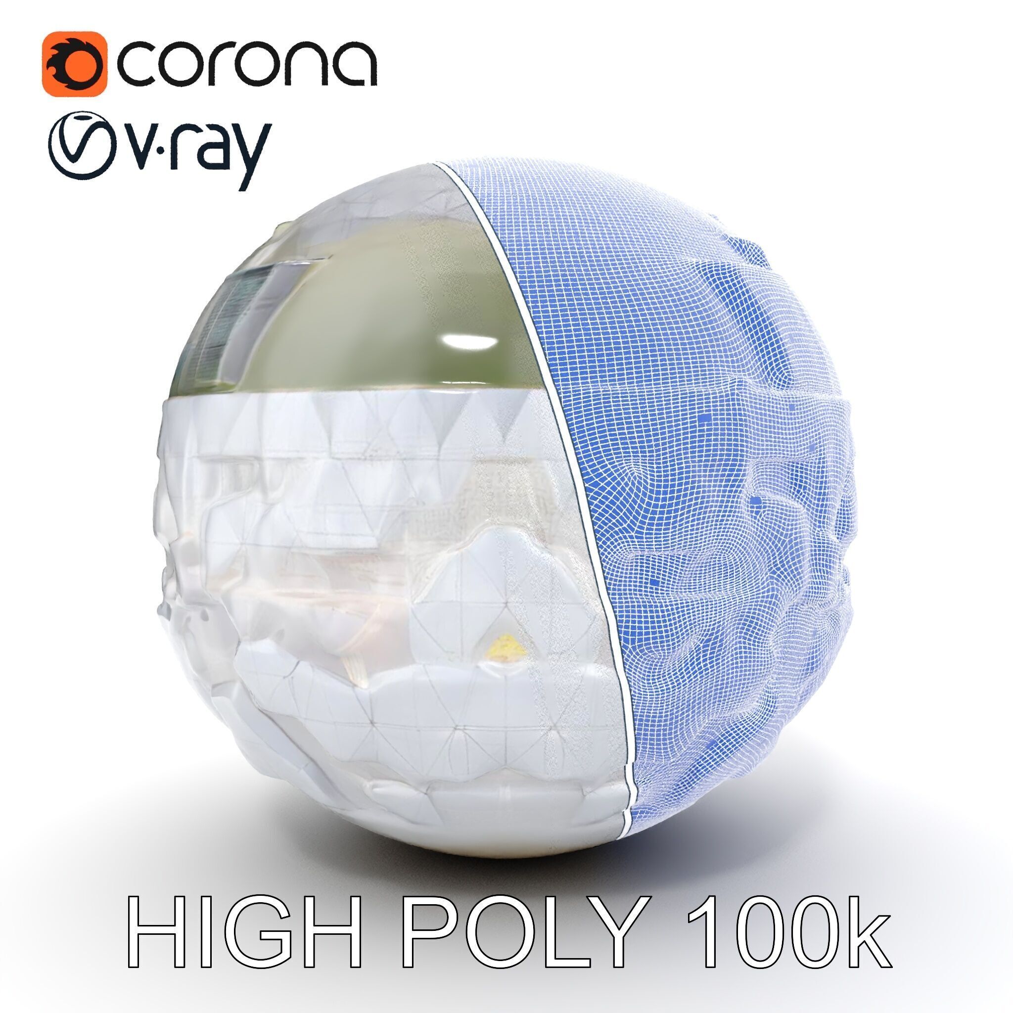 Futuristic City in Sphere Model Pack Low-poly 3D model_19
