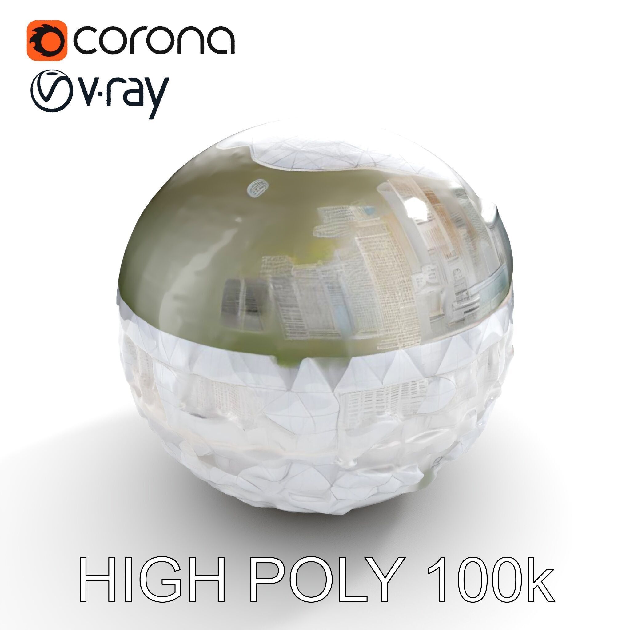 Futuristic City in Sphere Model Pack Low-poly 3D model_22