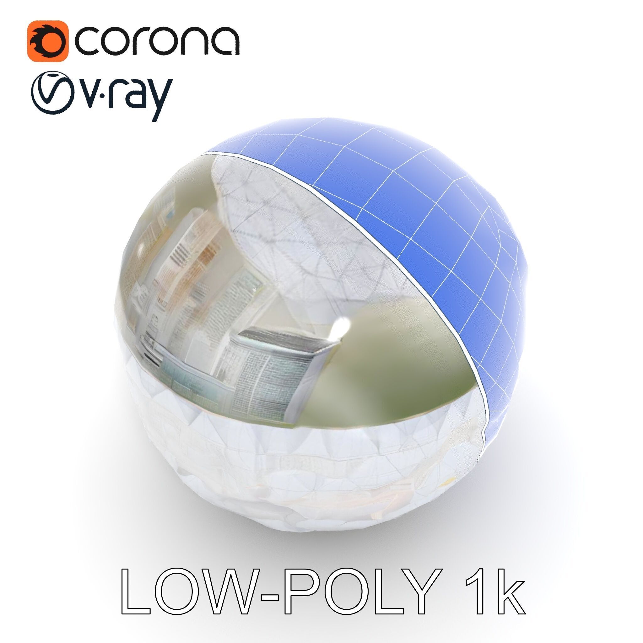 Futuristic City in Sphere Model Pack Low-poly 3D model_8