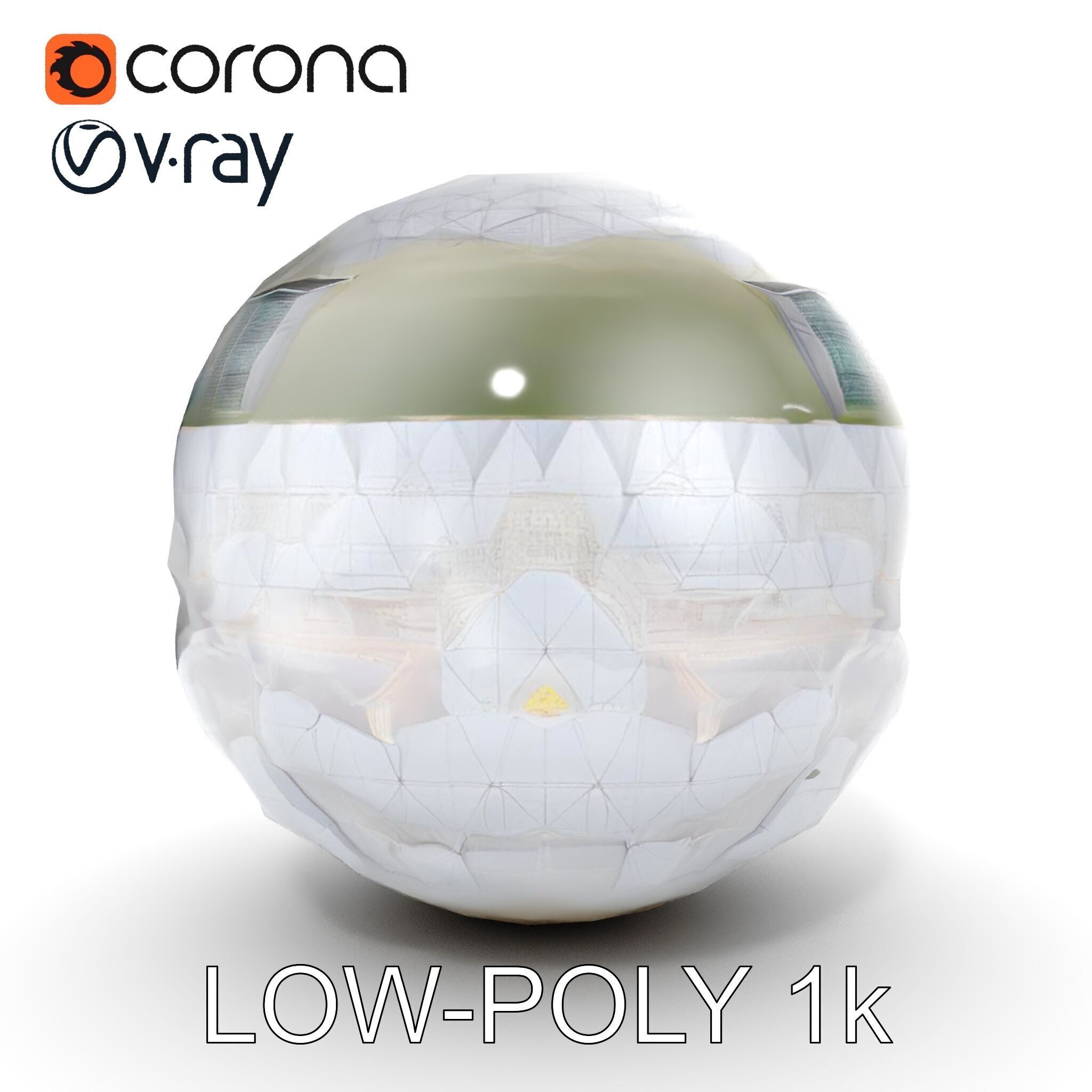 Futuristic City in Sphere Model Pack Low-poly 3D model_27