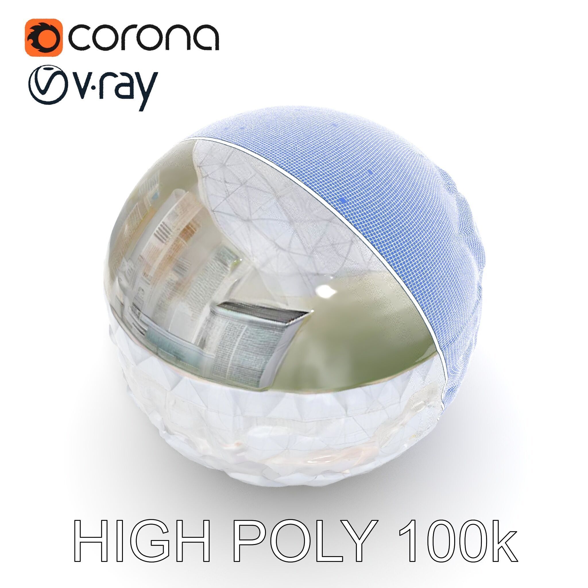 Futuristic City in Sphere Model Pack Low-poly 3D model_35