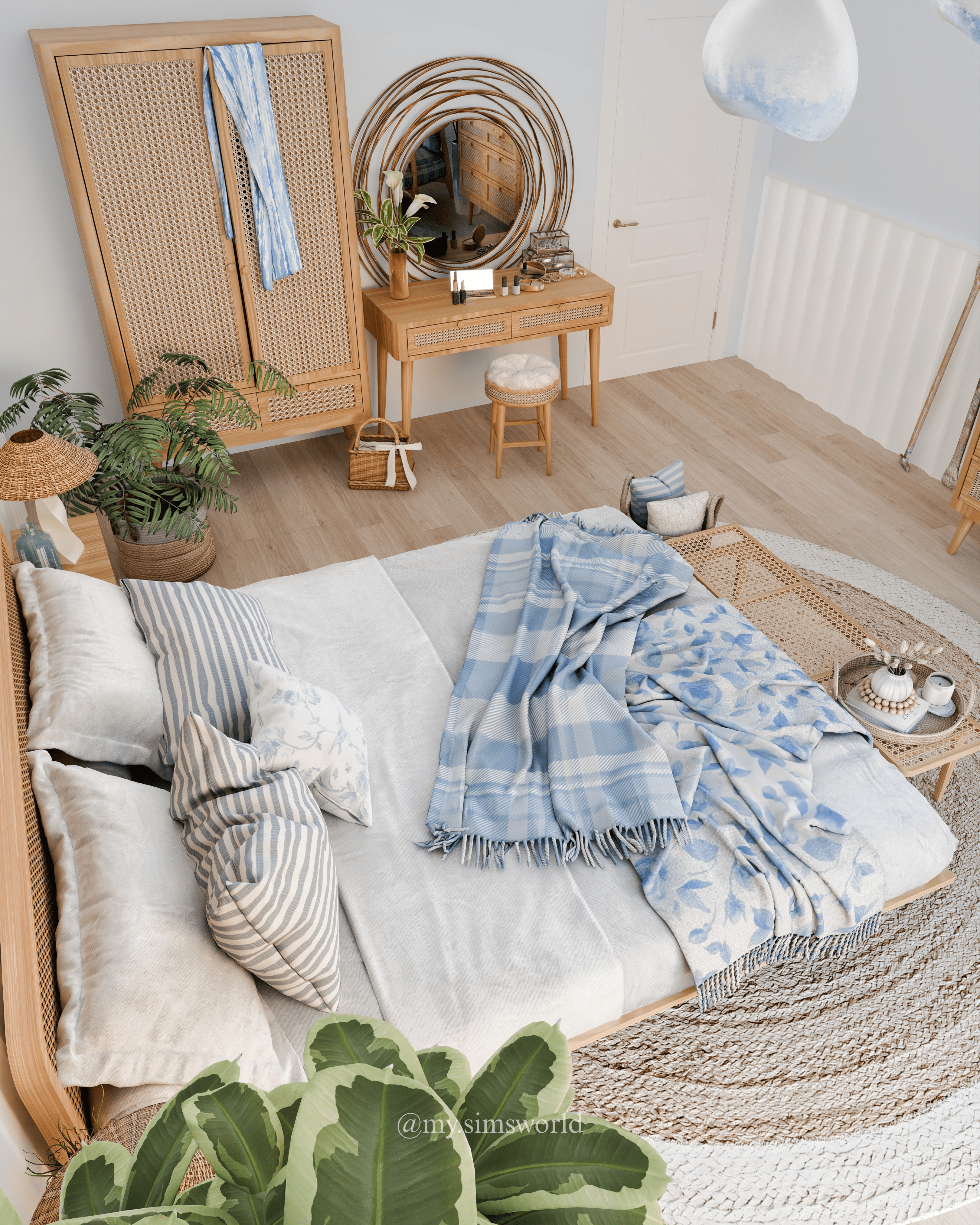 Coastal Bedroom Blender Scene 3D model_3