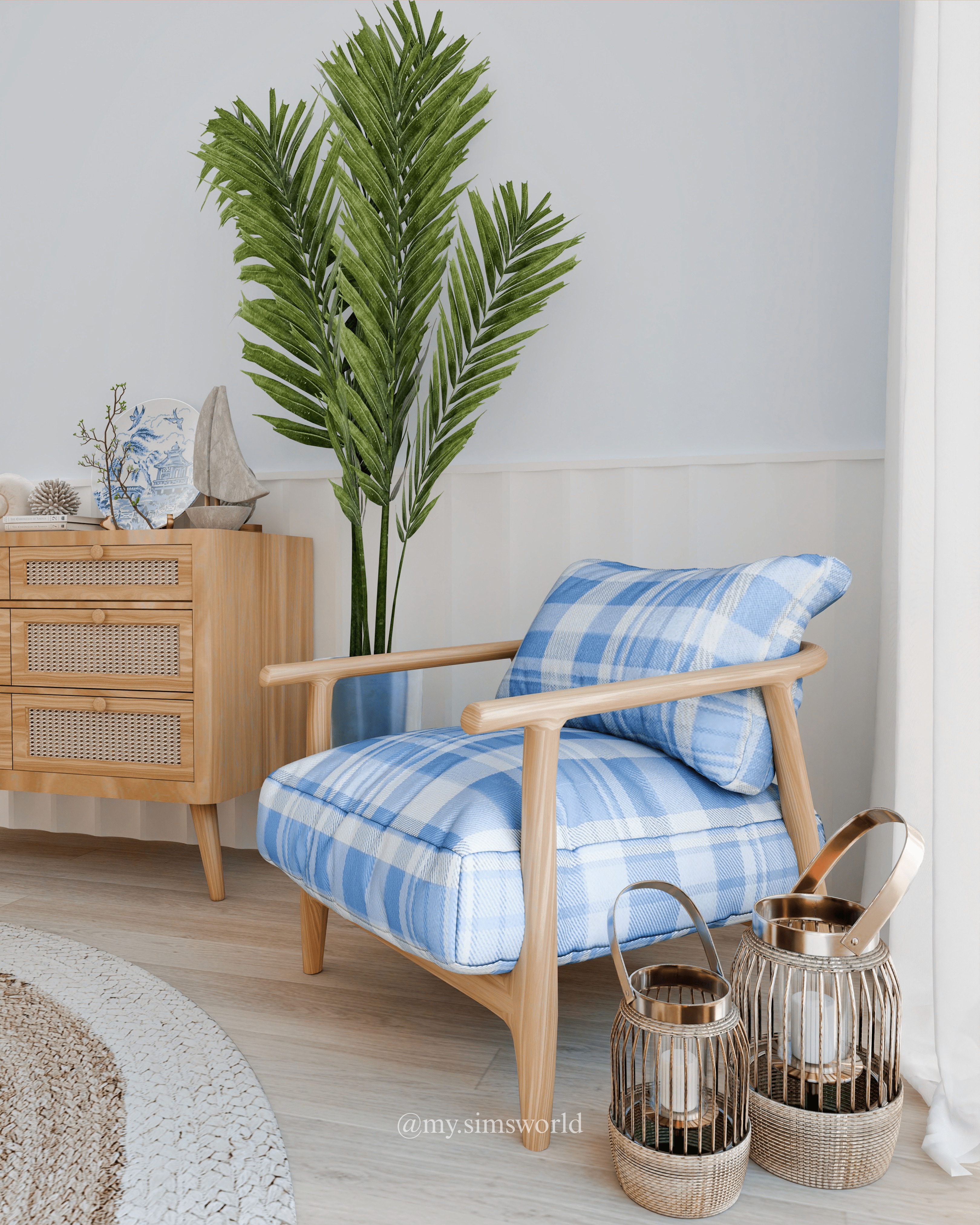 Coastal Bedroom Blender Scene 3D model_5