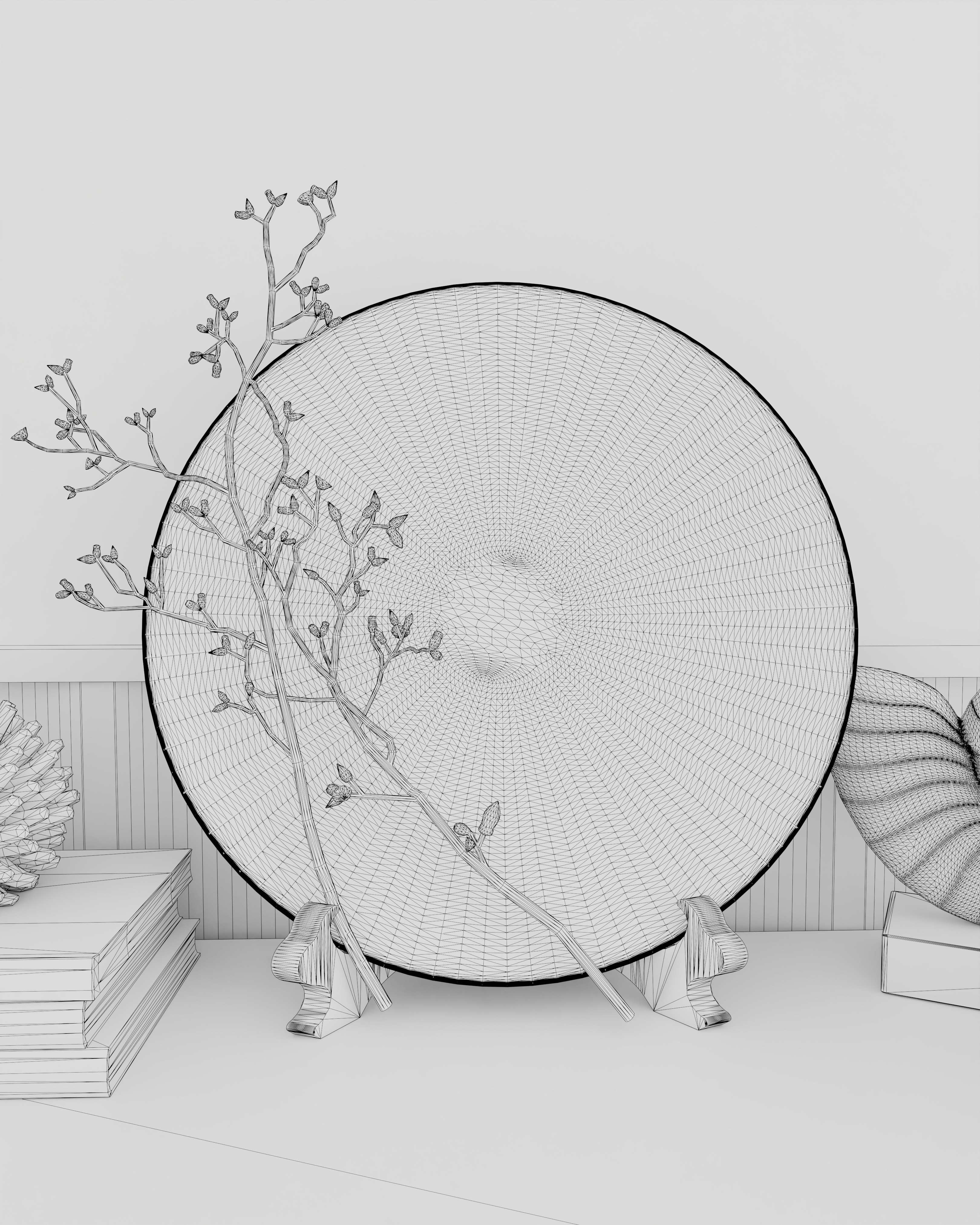 Coastal Bedroom Blender Scene 3D model_7