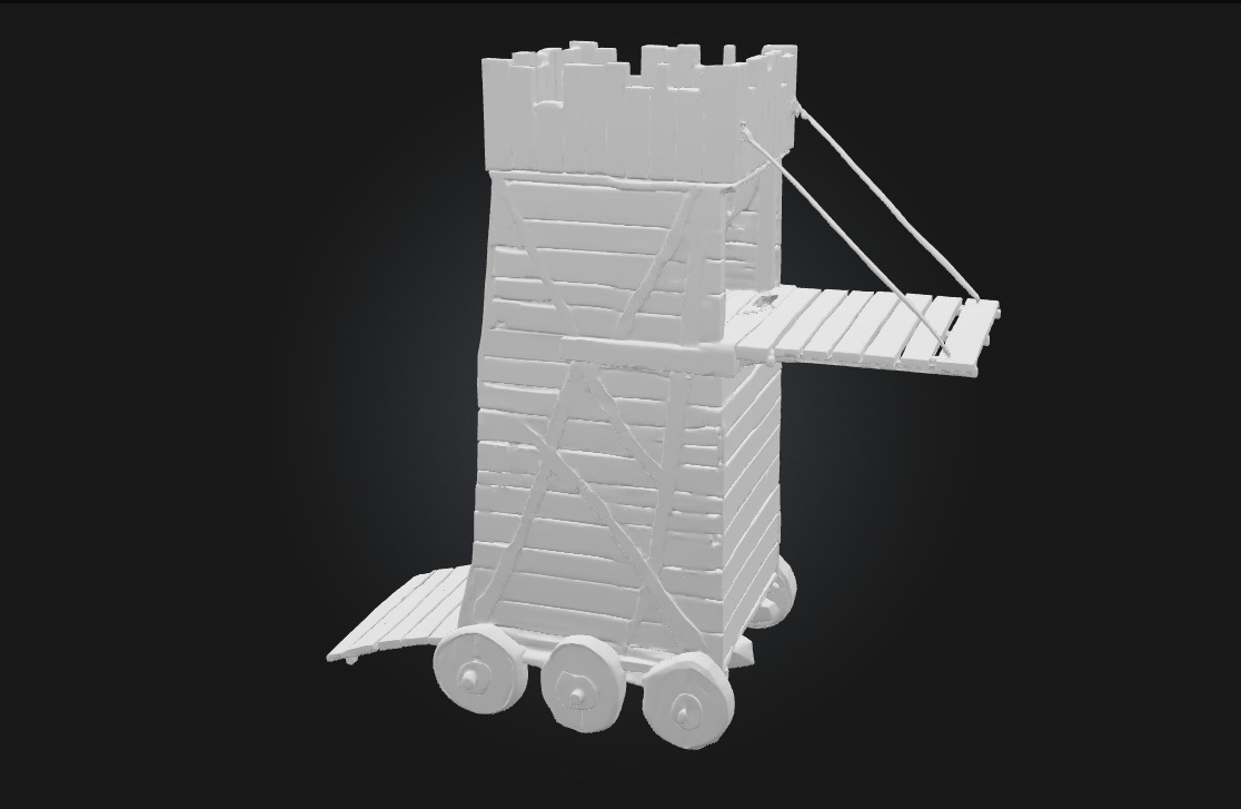 Siege Tower  Engine of Medieval Warfare 3D model_7