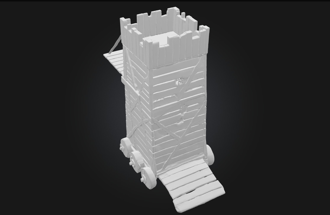 Siege Tower  Engine of Medieval Warfare 3D model_9