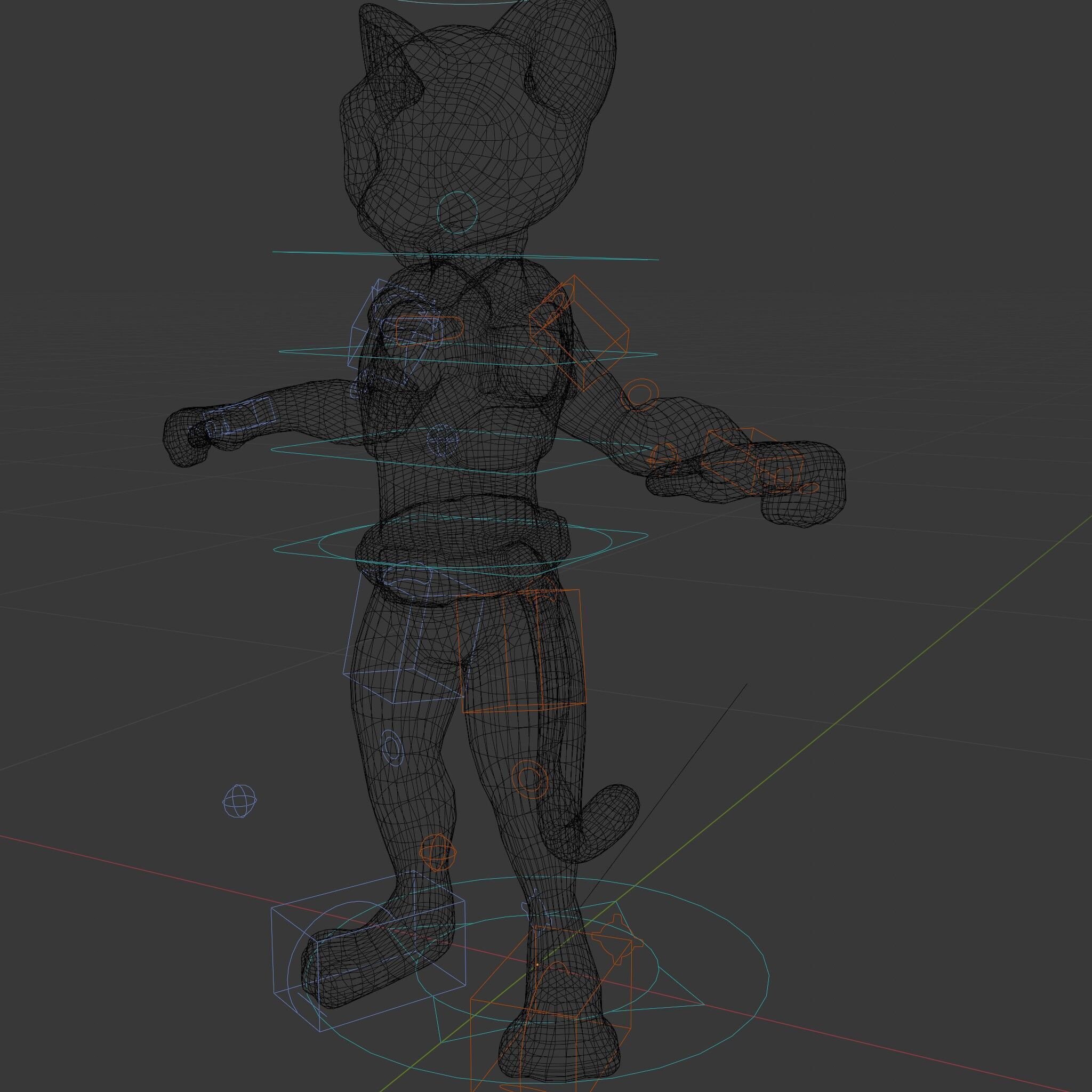 Cheetah Warrior Character Model with Armor and Blue Eyes Low-poly 3D model_19