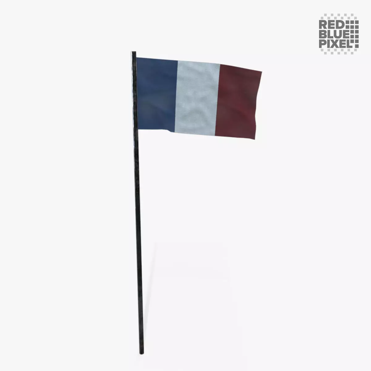 Flag 01 Low-poly 3D model