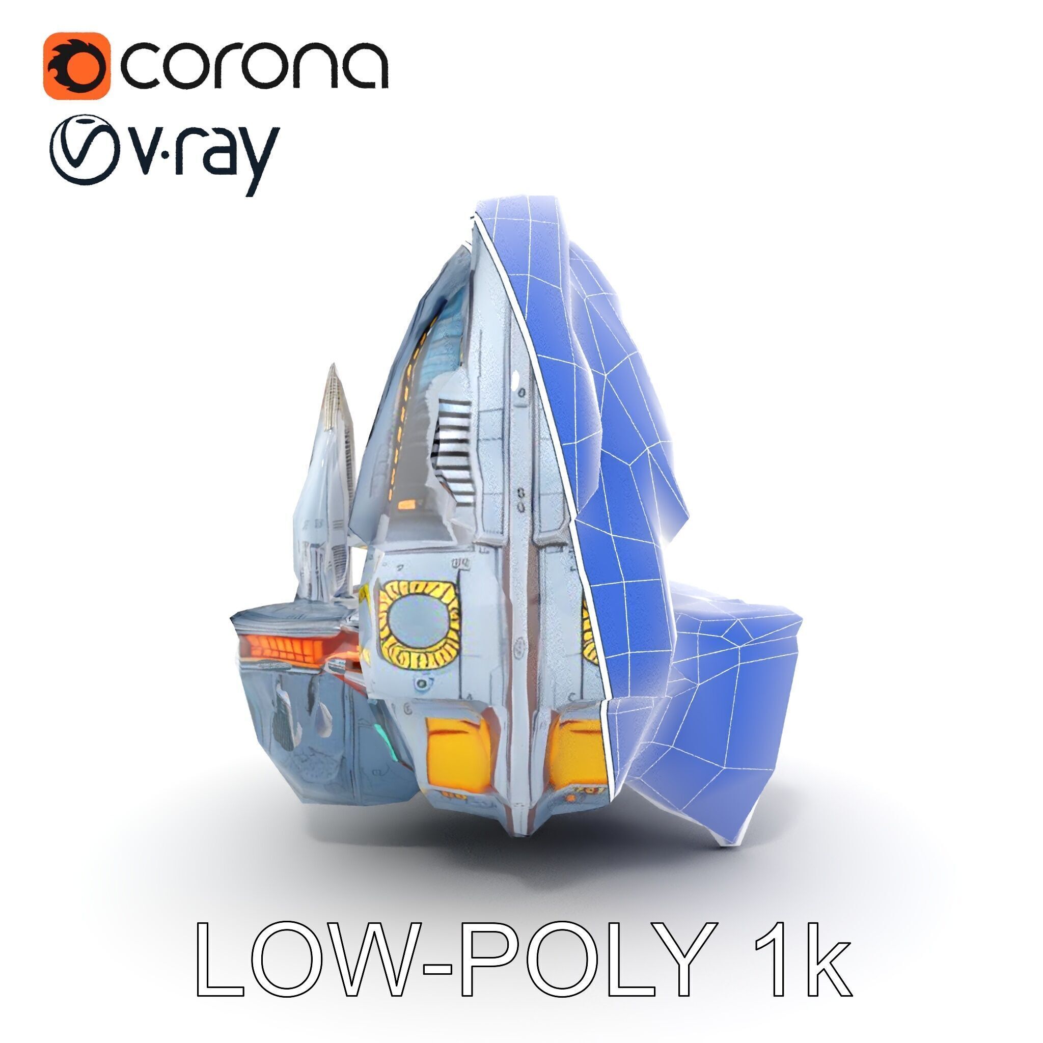 Futuristic Cityscape Sphere Model Pack Low-poly 3D model_13