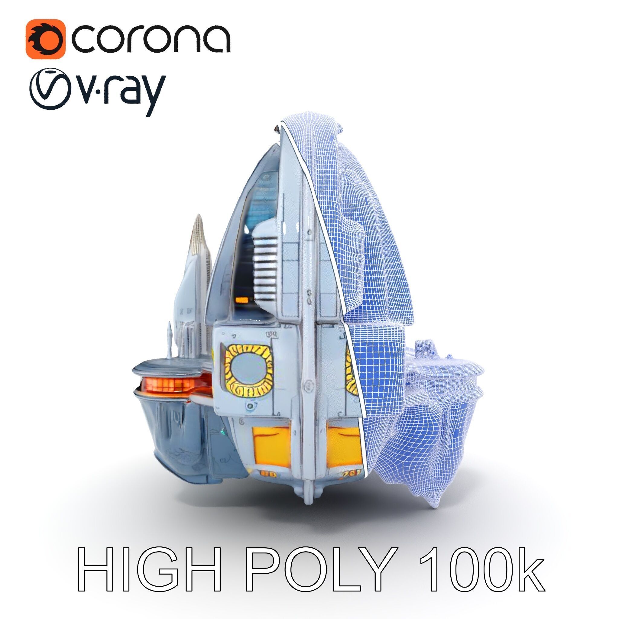 Futuristic Cityscape Sphere Model Pack Low-poly 3D model_36
