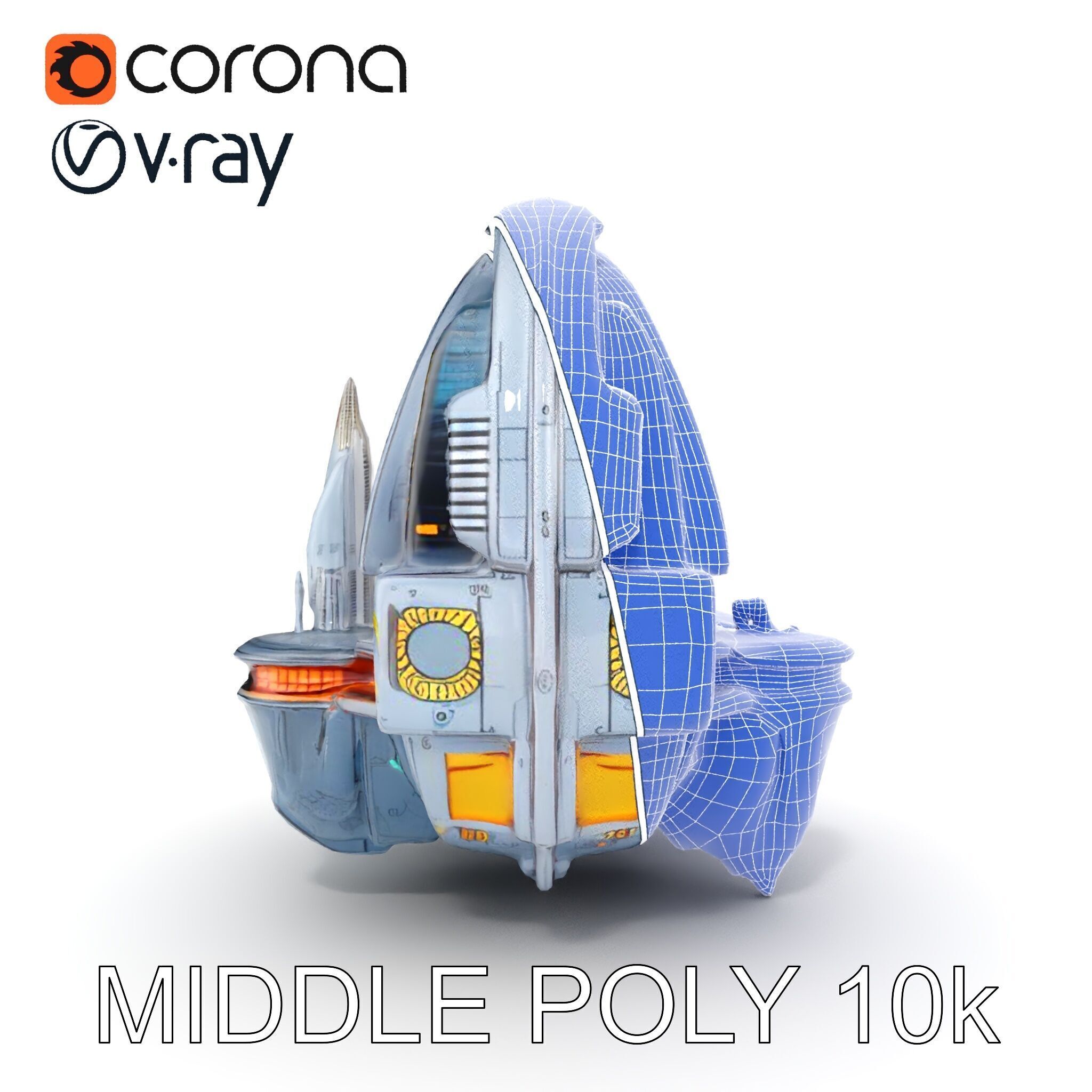 Futuristic Cityscape Sphere Model Pack Low-poly 3D model_12