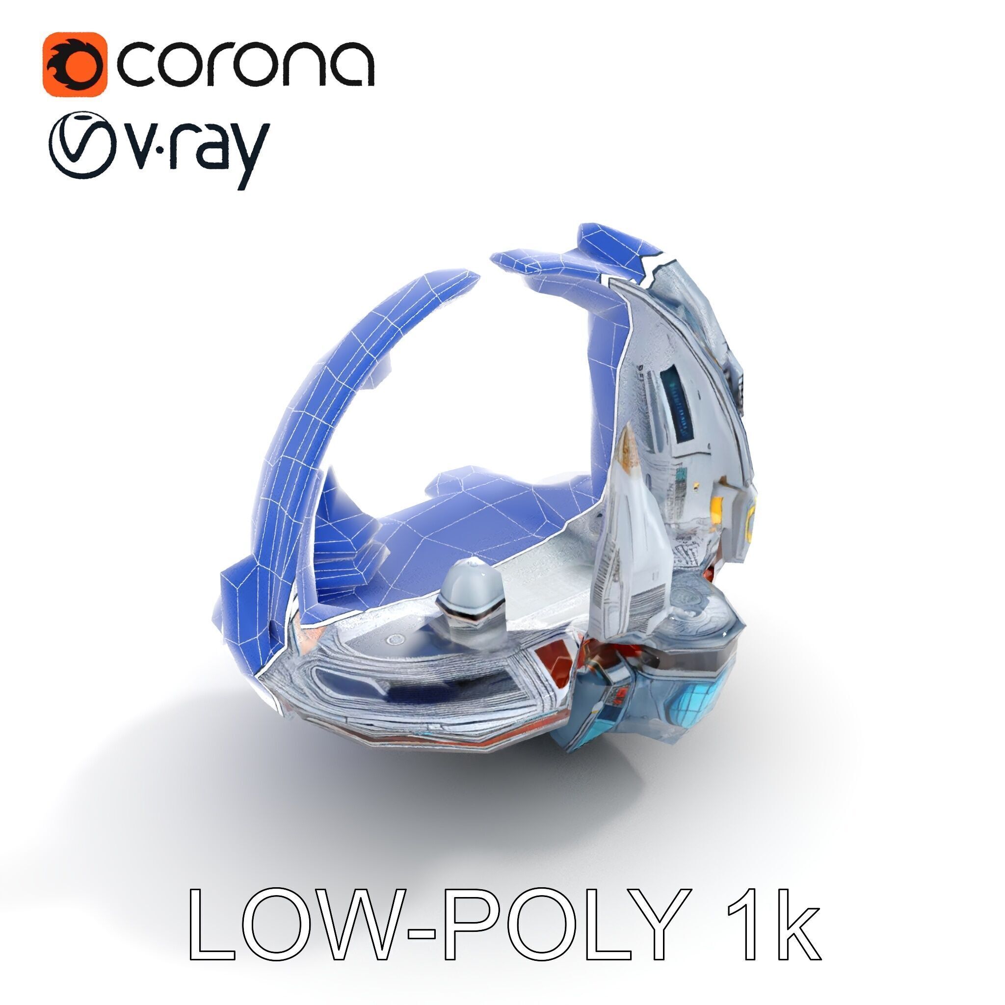 Futuristic Cityscape Sphere Model Pack Low-poly 3D model_22