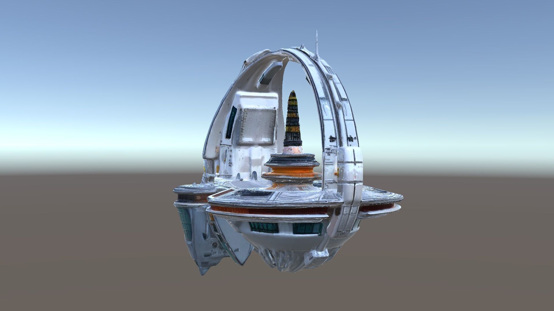 Futuristic Cityscape Sphere Model Pack Low-poly 3D model_6