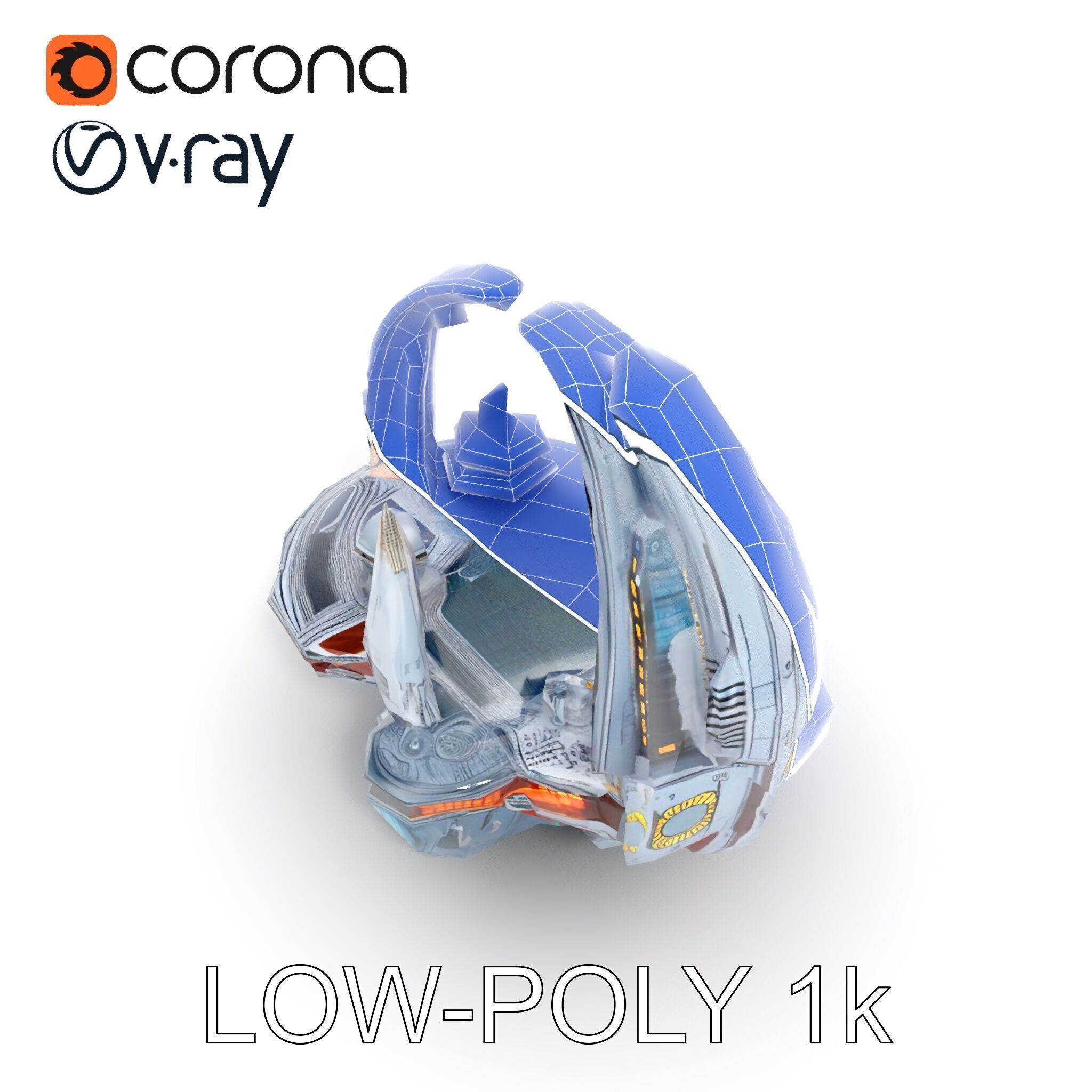 Futuristic Cityscape Sphere Model Pack Low-poly 3D model_19