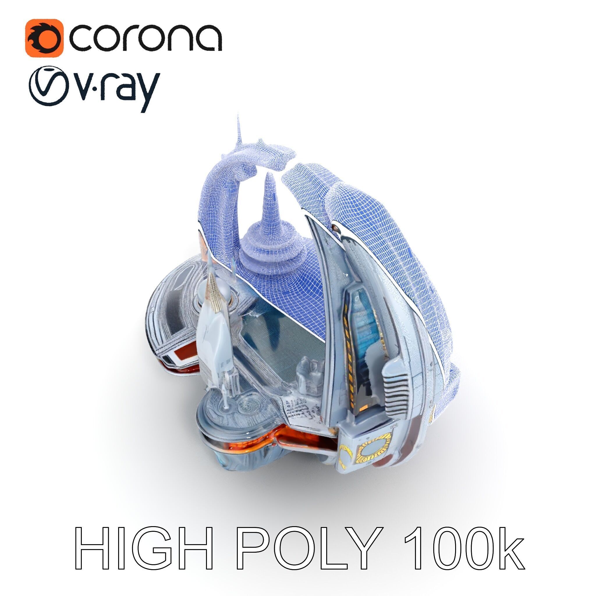 Futuristic Cityscape Sphere Model Pack Low-poly 3D model_17