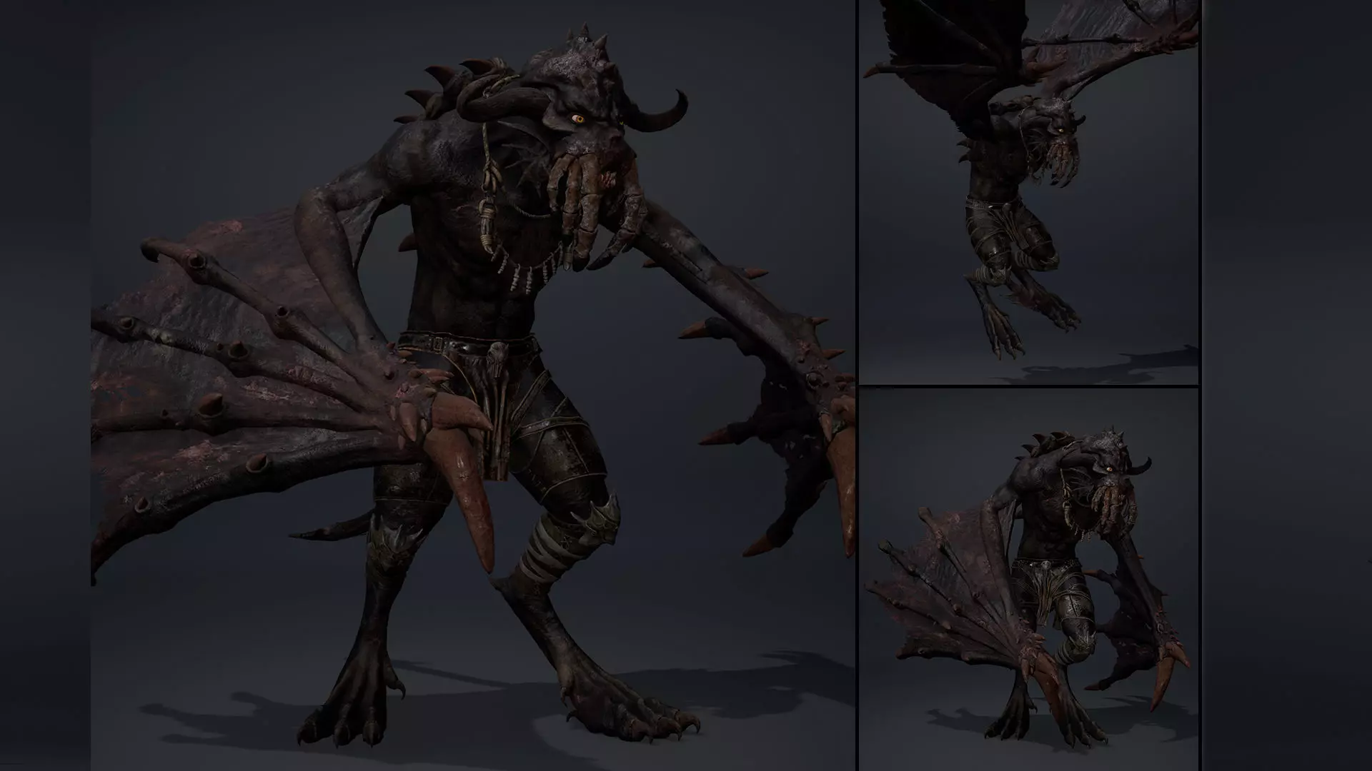 Obsidianfire 4 Brutal Low-poly 3D model_0