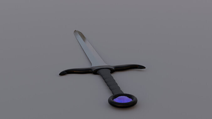 BLACK CURSED SWORD Low-poly 3D model