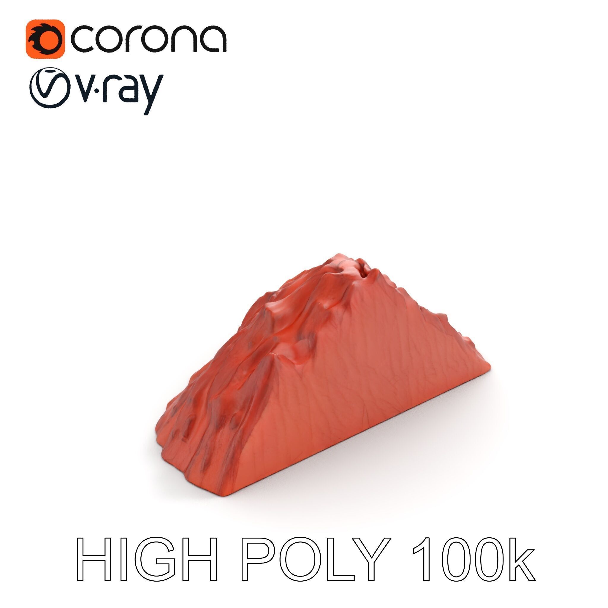 Desert Mountain Terrain Model Pack for Realistic Environments Low-poly 3D model_12