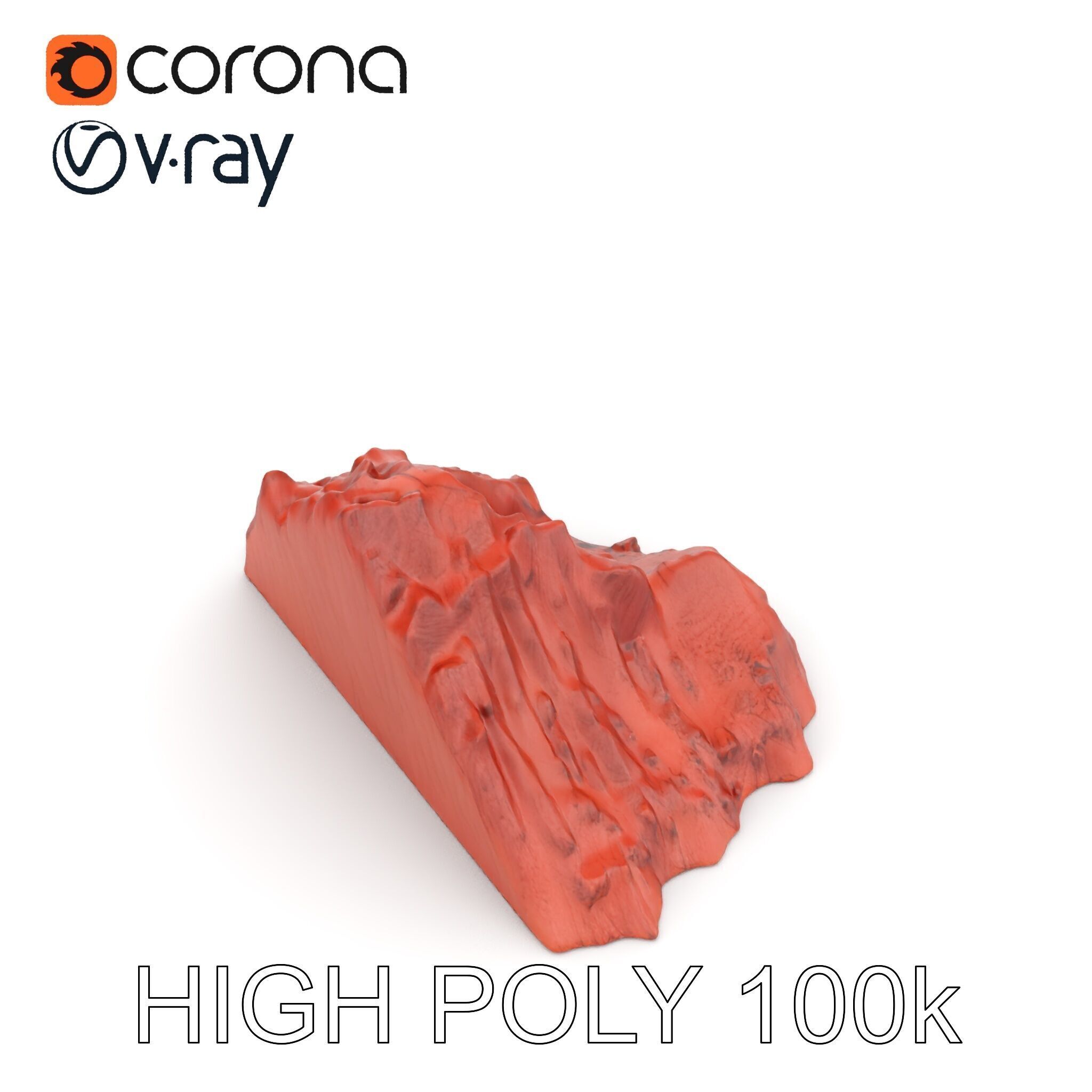 Desert Mountain Terrain Model Pack for Realistic Environments Low-poly 3D model_10