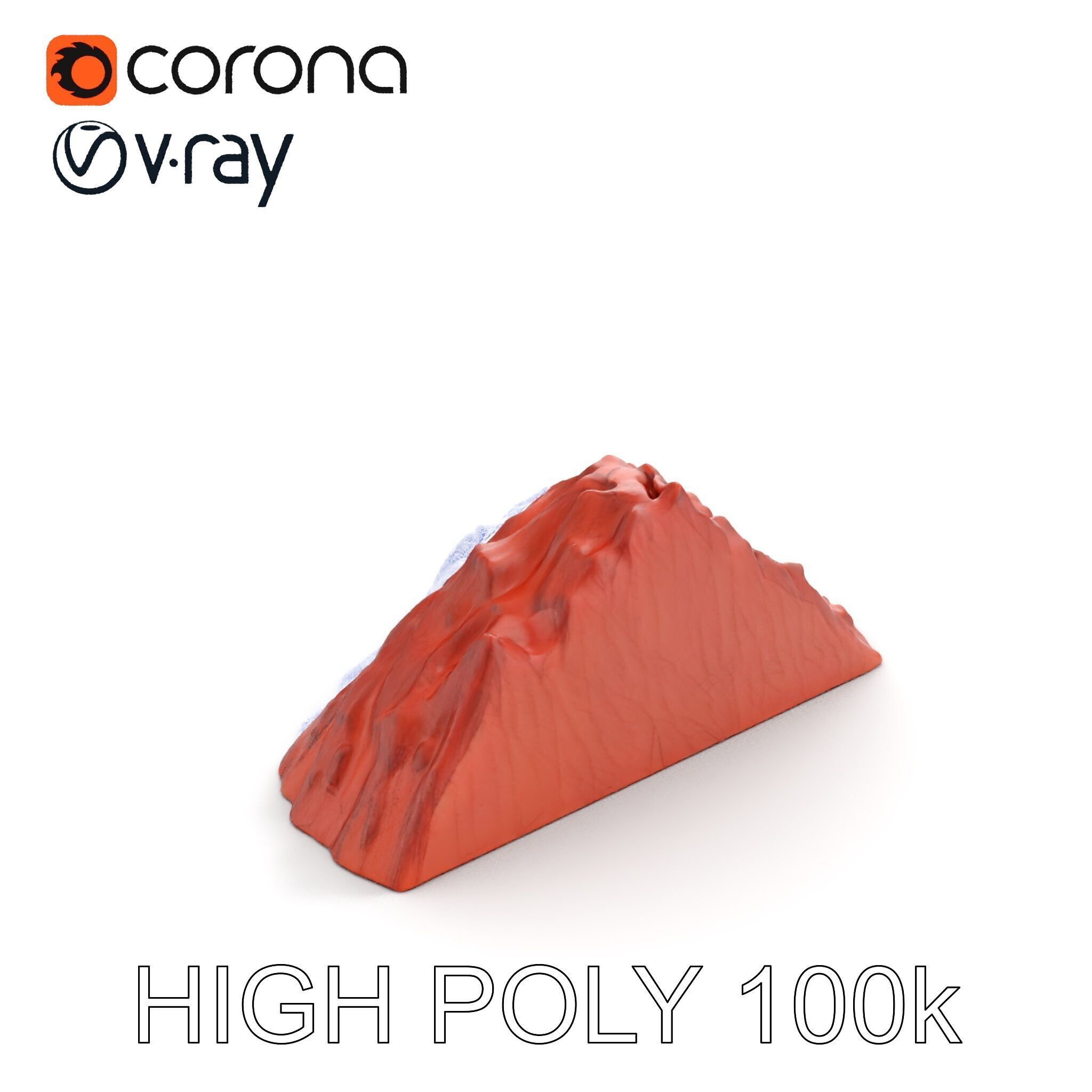 Desert Mountain Terrain Model Pack for Realistic Environments Low-poly 3D model_27