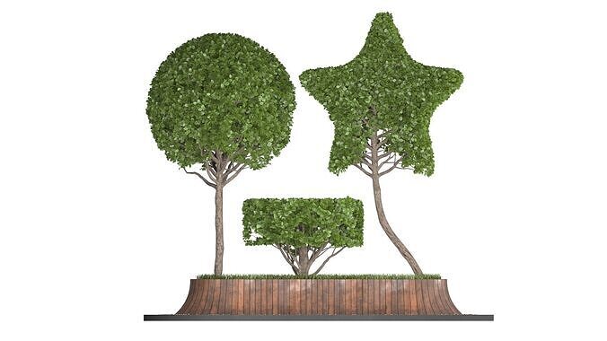 Topiary Trees 3D model