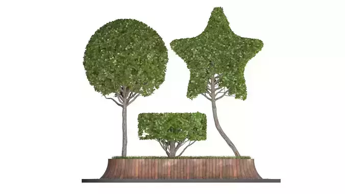 Topiary Trees 3D model