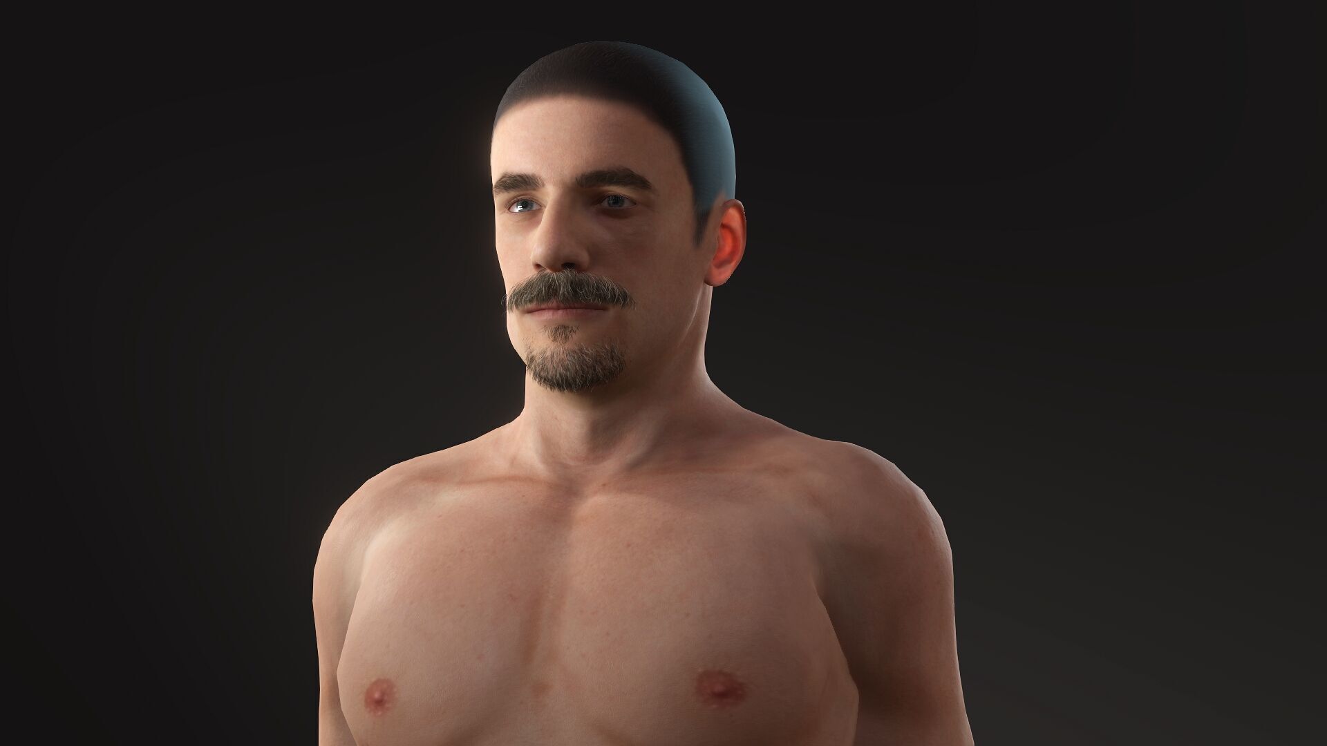 Realistic Handsome Male Model 3D model_5