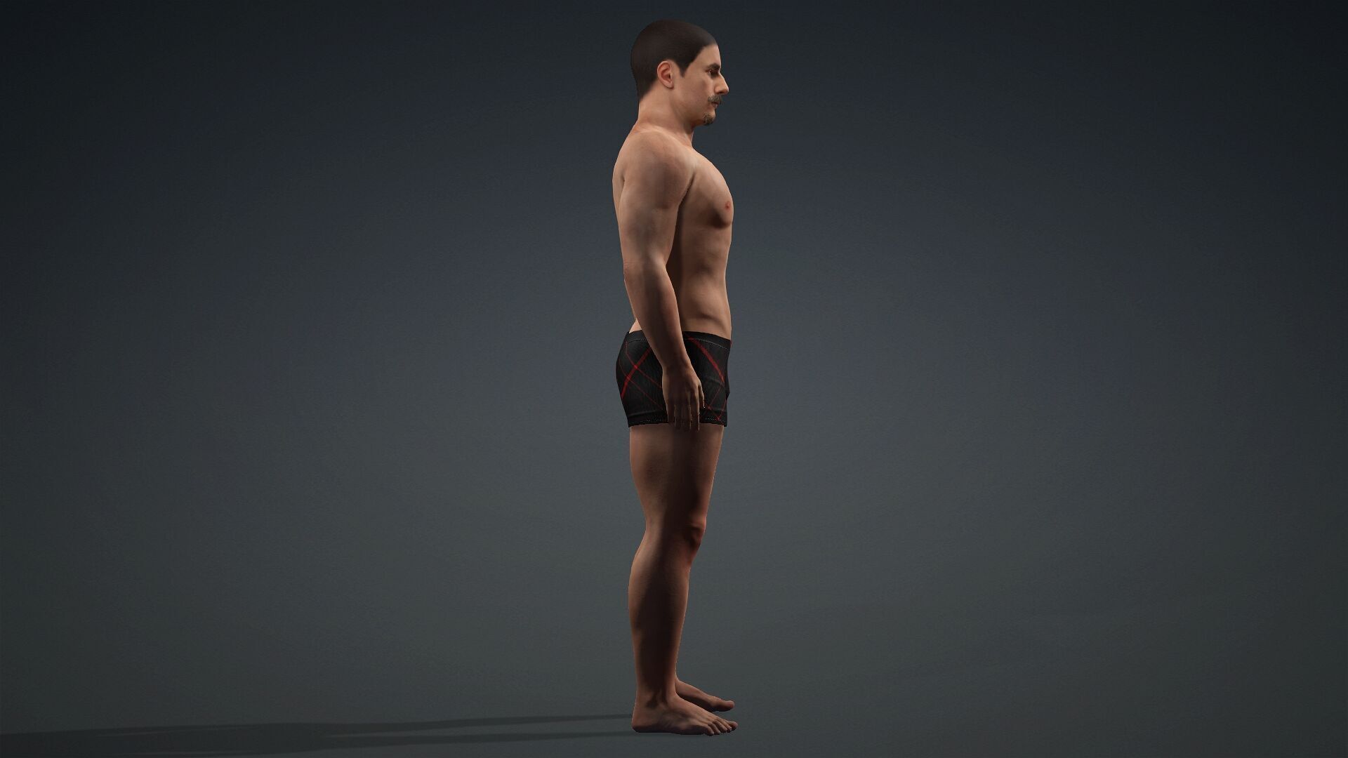 Realistic Handsome Male Model 3D model_2