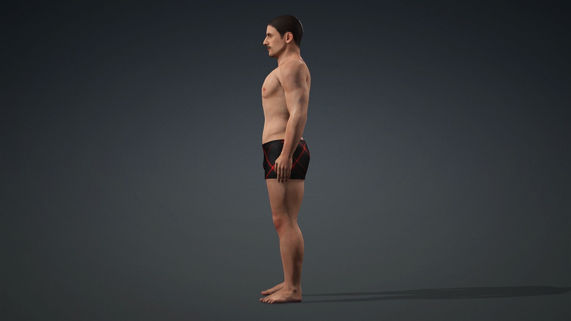 Realistic Handsome Male Model 3D model_1