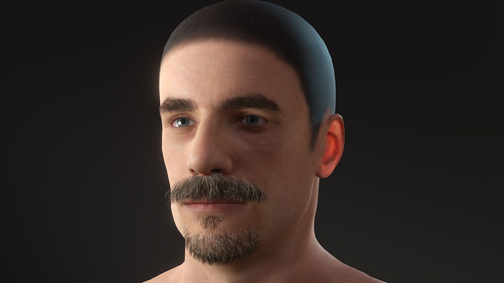 Realistic Handsome Male Model 3D model_4