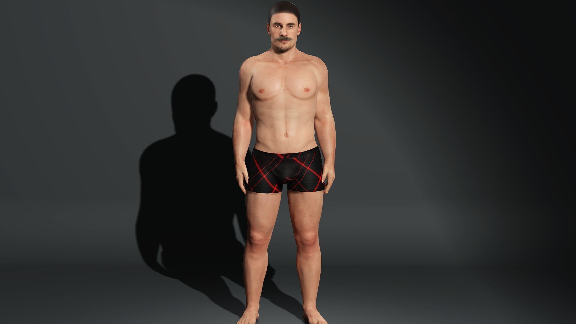 Realistic Handsome Male Model 3D model_3