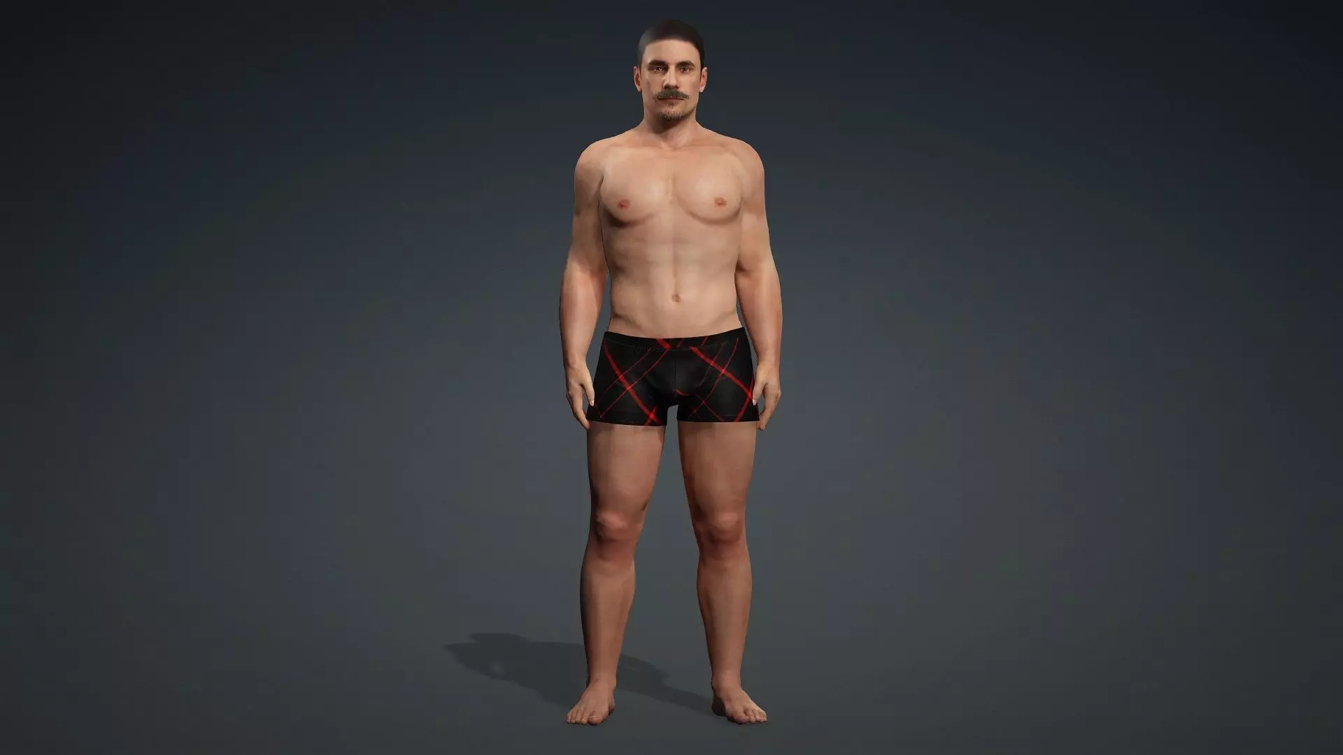 Realistic Handsome Male Model 3D model_0