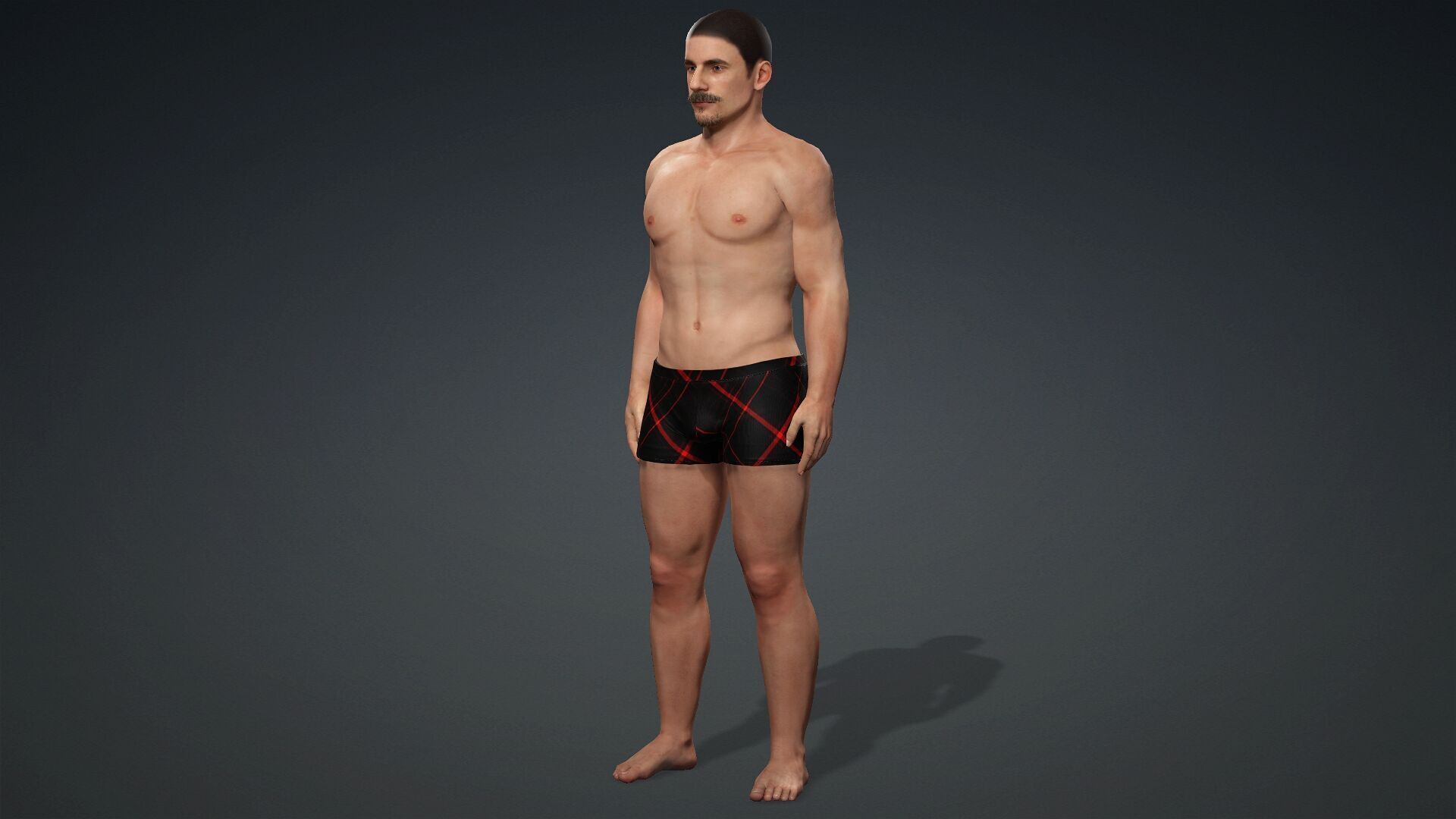 Realistic Handsome Male Model 3D model_6