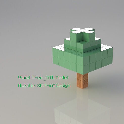 Voxel Tree STL Model 3D model