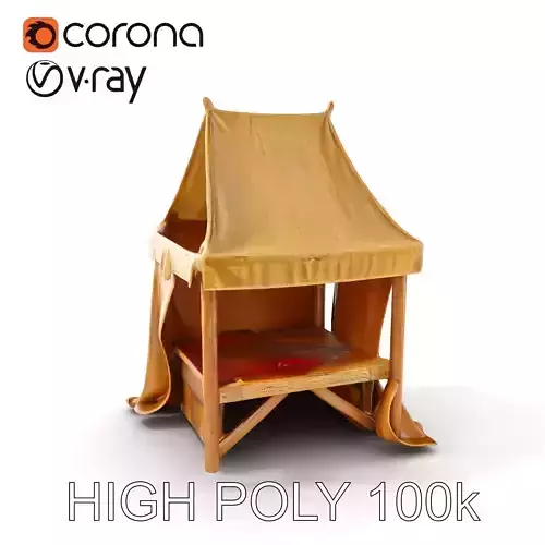 Medieval Market Stall Model Pack with Canvas Cover