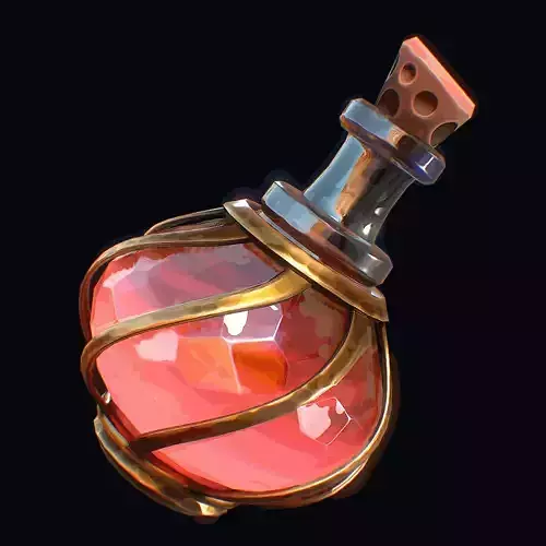 Stylized Healing Potion Low-poly 3D model