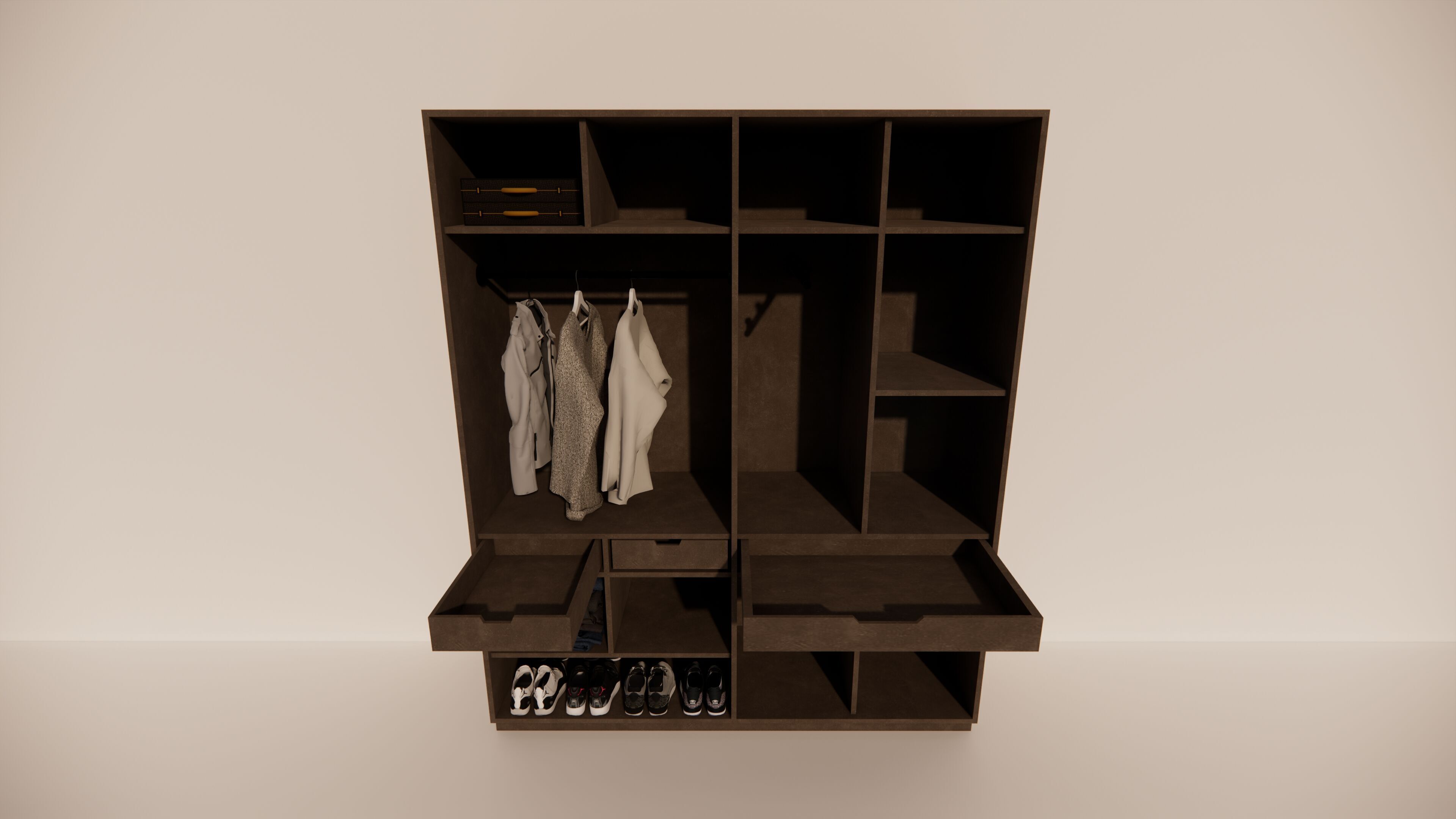 Wardrobe 3D model_3