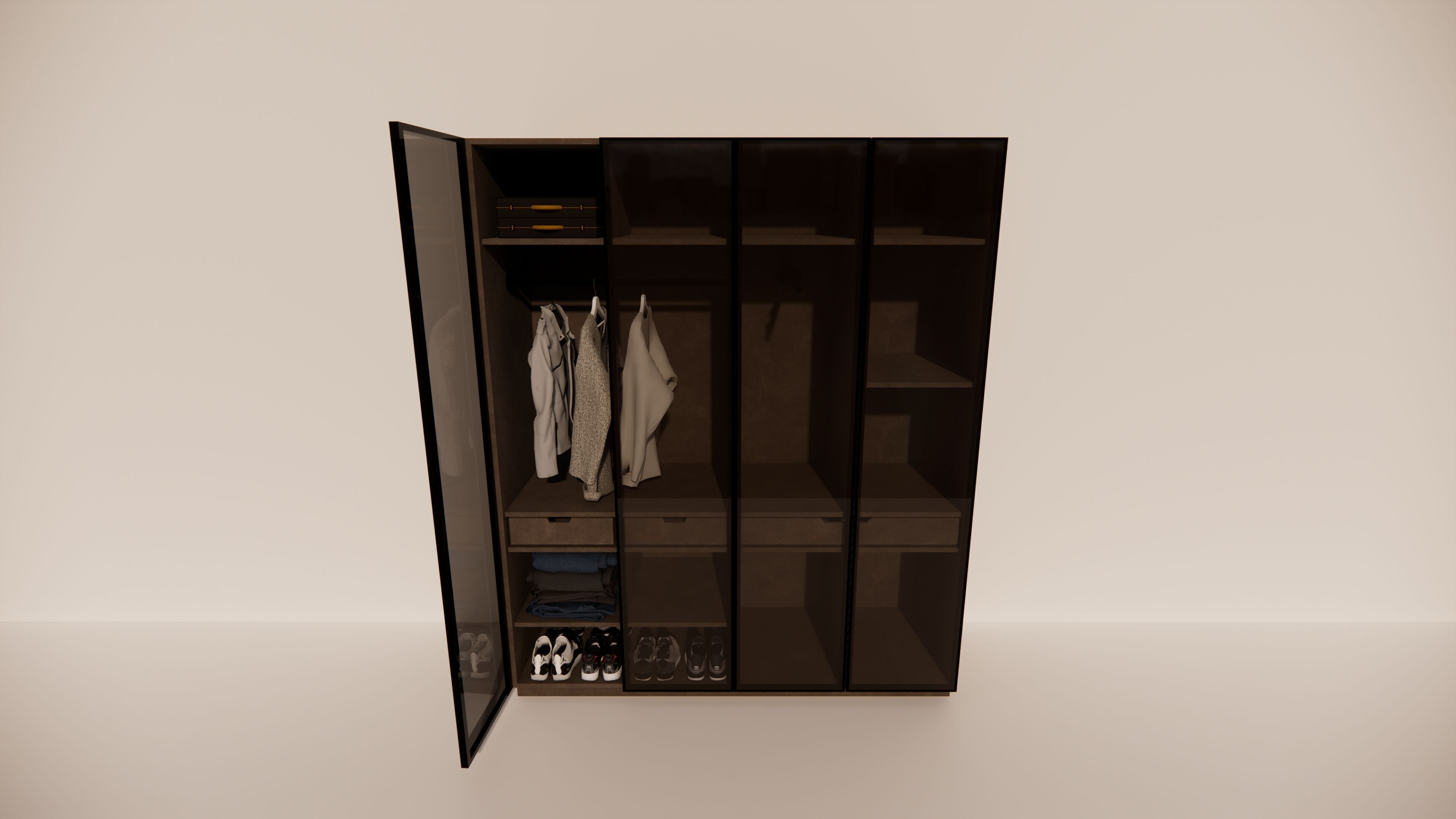 Wardrobe 3D model_1