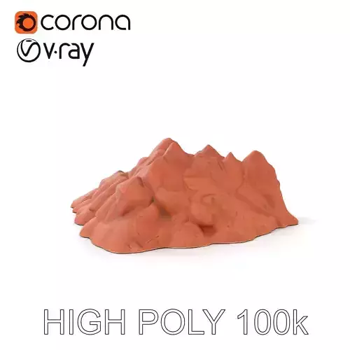 Rocky Desert Landscape Model Pack with Textured Details