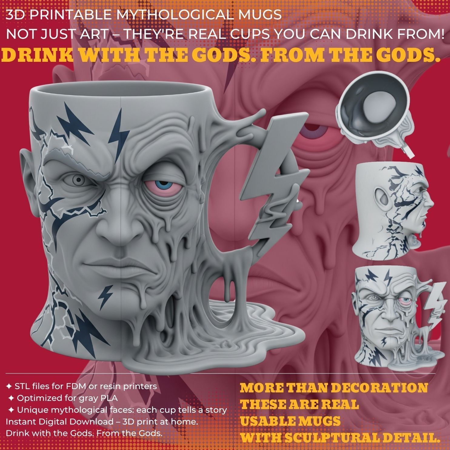 6-Piece Mug Collection 3D print model_3