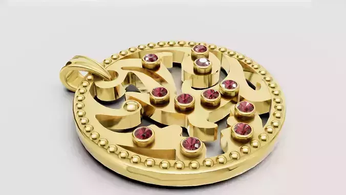 Round Pendant  3D print model