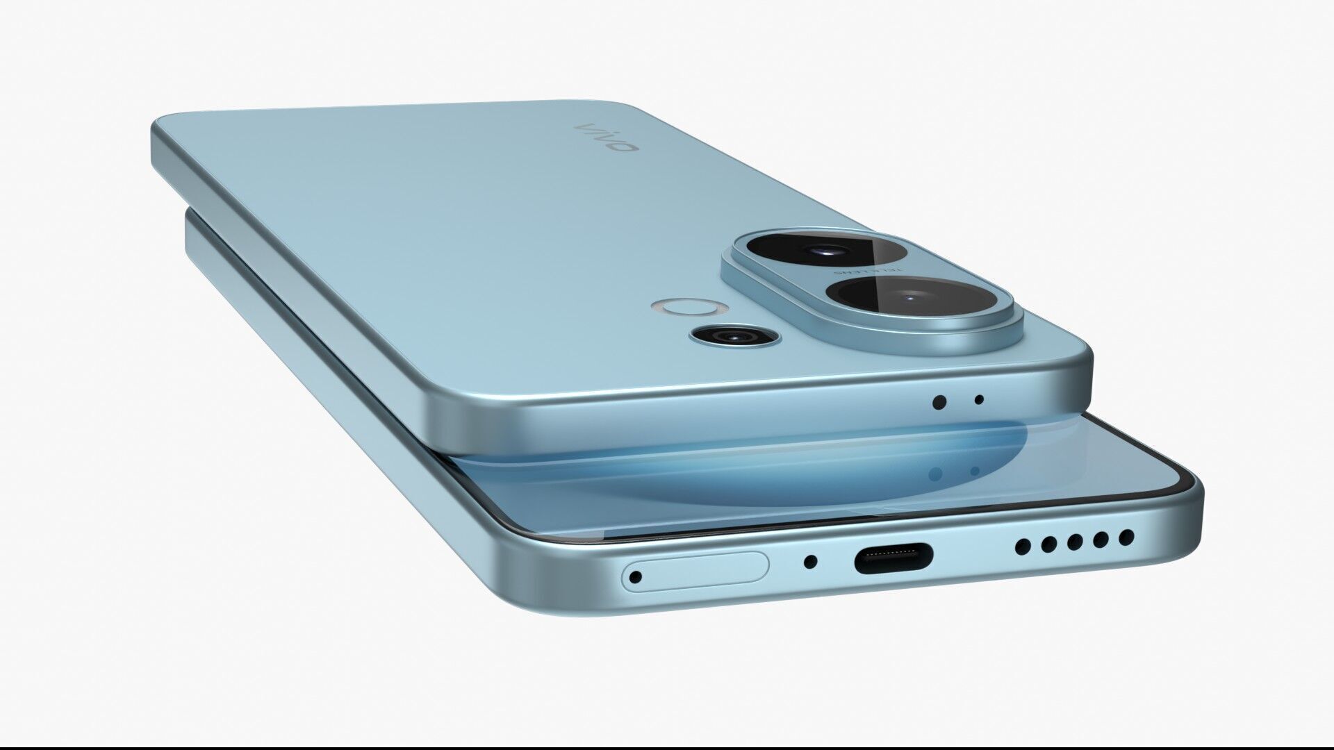 Vivo S30 Blue 3D model_8