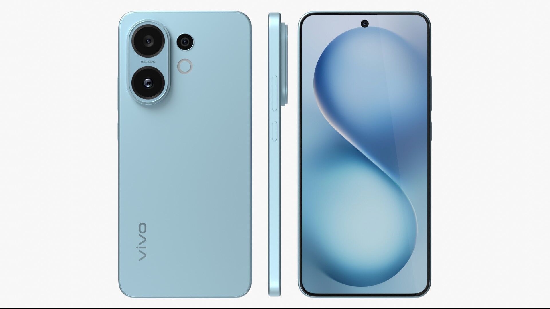 Vivo S30 Blue 3D model_2