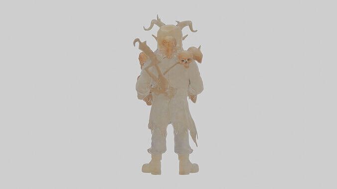 Cartoon Mortimer the Maker of Morbid Masks Model Low-poly 3D model