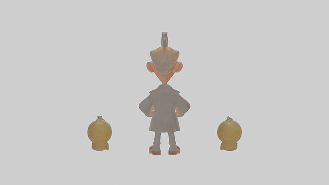 Cartoon Mortimer the Manager of Monstrous Museums Model Low-poly 3D model