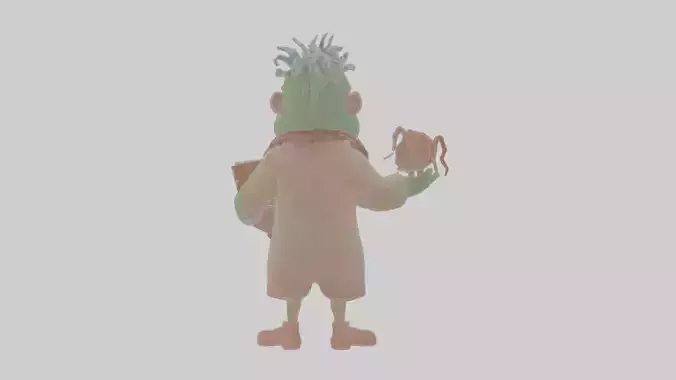 Cartoon Mortimer the Modeler of Monstrous Mutations Model Low-poly 3D model