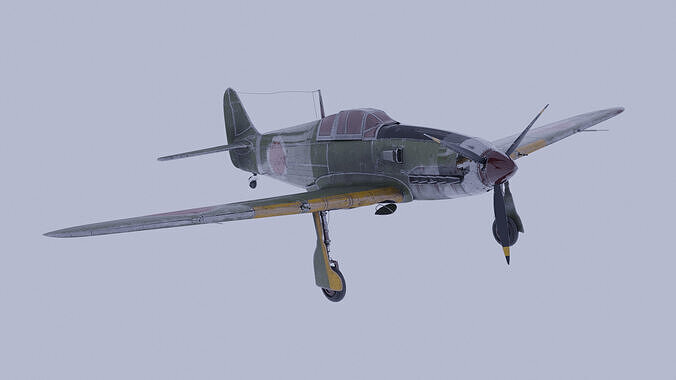 Kawasaki Ki-61  Low-poly 3D model